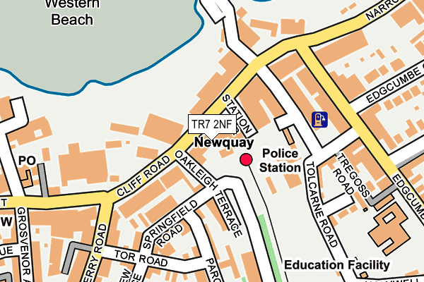 Map of A2B TAXIS NEWQUAY LIMITED at local scale