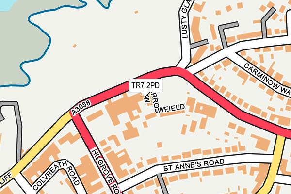 TR7 2PD map - OS OpenMap – Local (Ordnance Survey)