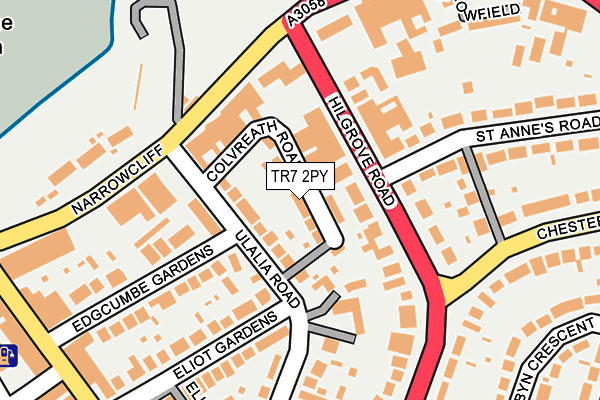 TR7 2PY map - OS OpenMap – Local (Ordnance Survey)