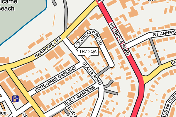 TR7 2QA map - OS OpenMap – Local (Ordnance Survey)