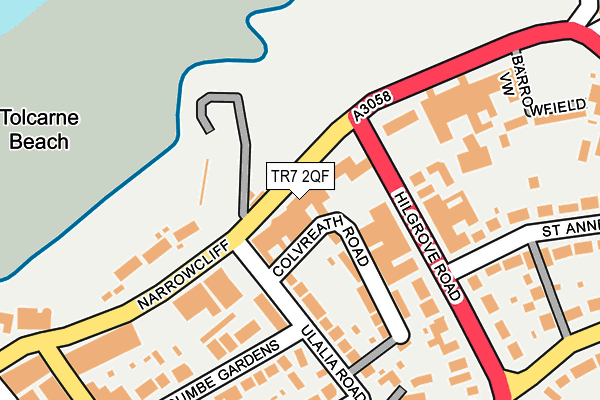 TR7 2QF map - OS OpenMap – Local (Ordnance Survey)