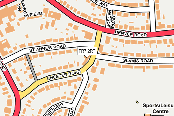 TR7 2RT map - OS OpenMap – Local (Ordnance Survey)