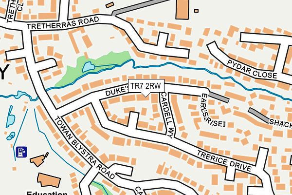 TR7 2RW map - OS OpenMap – Local (Ordnance Survey)