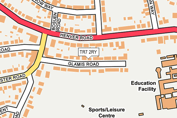 TR7 2RY map - OS OpenMap – Local (Ordnance Survey)