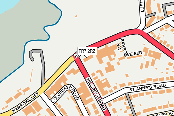 TR7 2RZ map - OS OpenMap – Local (Ordnance Survey)