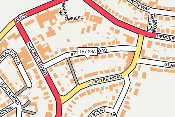 TR7 2SA map - OS OpenMap – Local (Ordnance Survey)