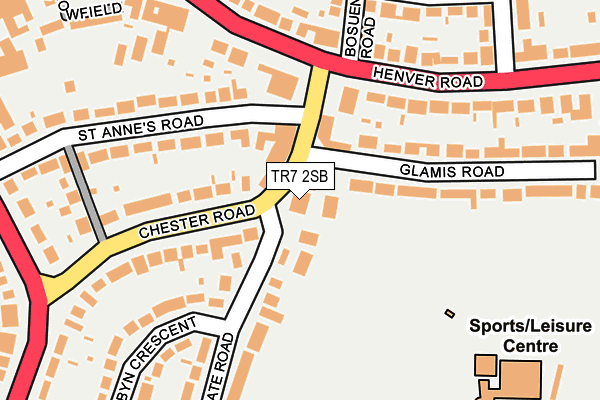 TR7 2SB map - OS OpenMap – Local (Ordnance Survey)