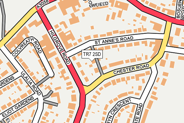 TR7 2SD map - OS OpenMap – Local (Ordnance Survey)