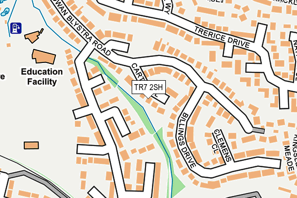 TR7 2SH map - OS OpenMap – Local (Ordnance Survey)