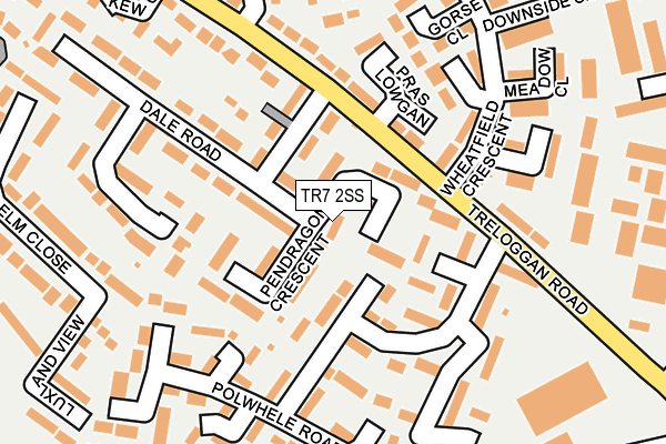 TR7 2SS map - OS OpenMap – Local (Ordnance Survey)