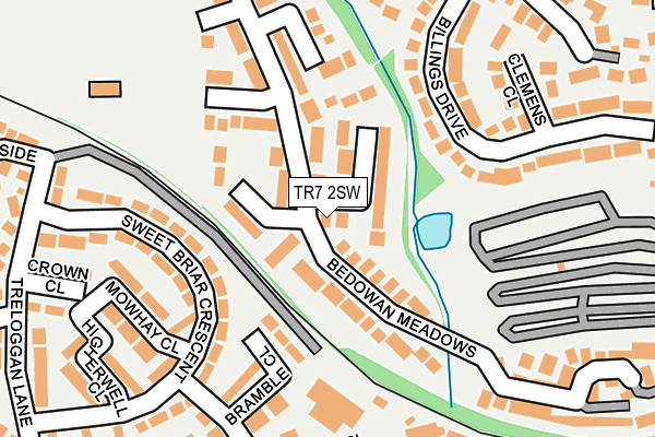 TR7 2SW map - OS OpenMap – Local (Ordnance Survey)