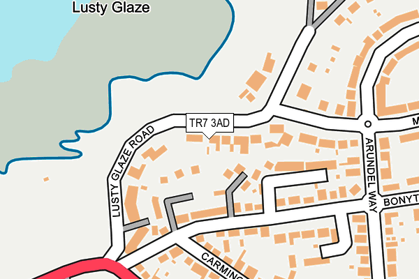 TR7 3AD map - OS OpenMap – Local (Ordnance Survey)