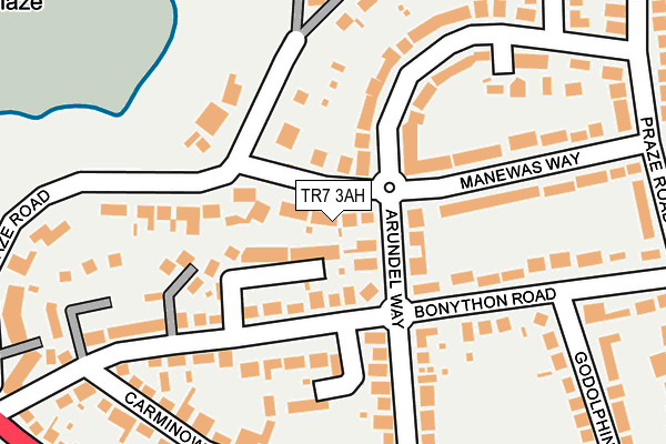 TR7 3AH map - OS OpenMap – Local (Ordnance Survey)