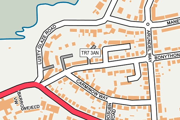 TR7 3AN map - OS OpenMap – Local (Ordnance Survey)