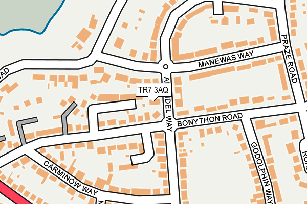 TR7 3AQ map - OS OpenMap – Local (Ordnance Survey)