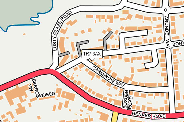 TR7 3AX map - OS OpenMap – Local (Ordnance Survey)