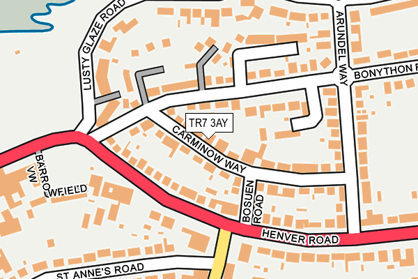 TR7 3AY map - OS OpenMap – Local (Ordnance Survey)