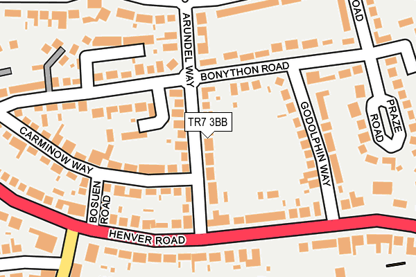 TR7 3BB map - OS OpenMap – Local (Ordnance Survey)
