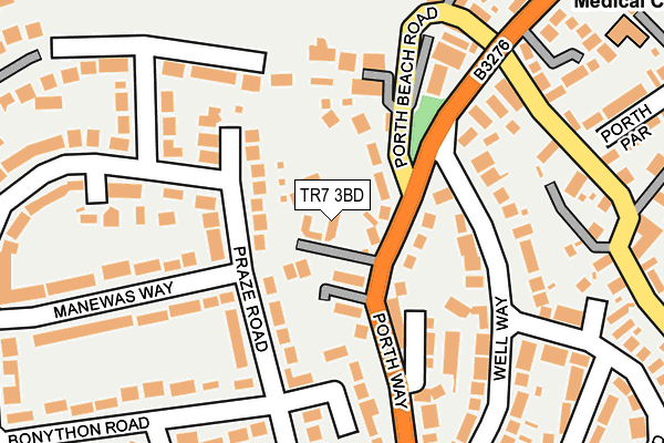 TR7 3BD map - OS OpenMap – Local (Ordnance Survey)
