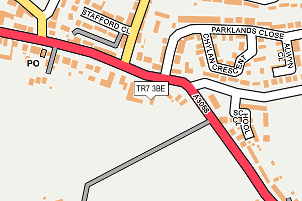 TR7 3BE map - OS OpenMap – Local (Ordnance Survey)