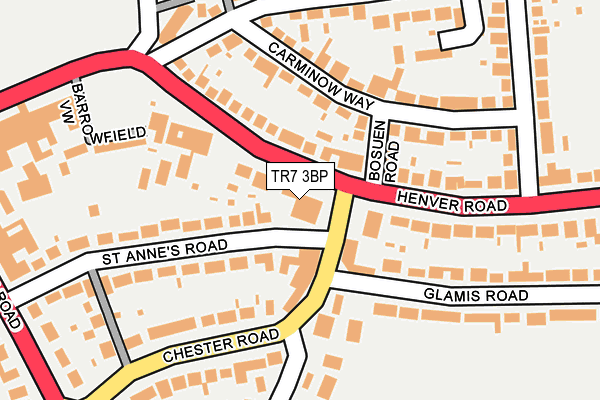 TR7 3BP map - OS OpenMap – Local (Ordnance Survey)