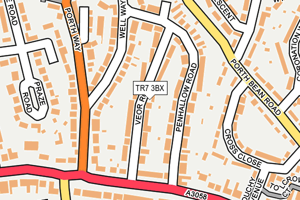 TR7 3BX map - OS OpenMap – Local (Ordnance Survey)