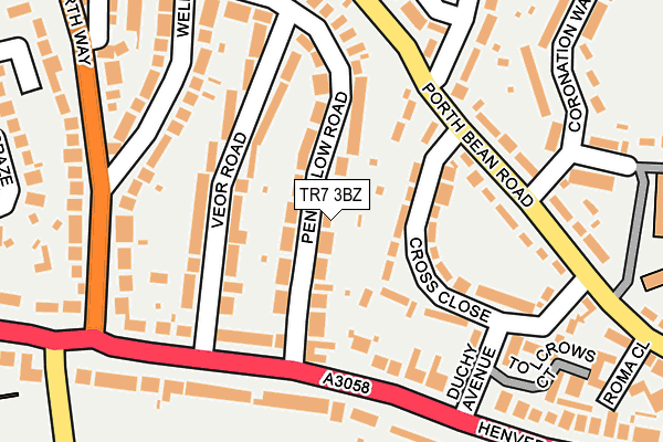 TR7 3BZ map - OS OpenMap – Local (Ordnance Survey)