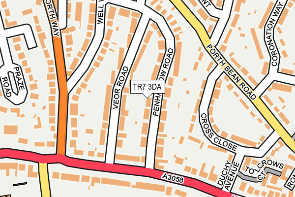 TR7 3DA map - OS OpenMap – Local (Ordnance Survey)