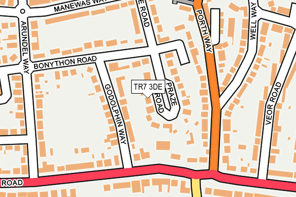 TR7 3DE map - OS OpenMap – Local (Ordnance Survey)