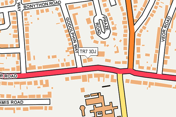 TR7 3DJ map - OS OpenMap – Local (Ordnance Survey)
