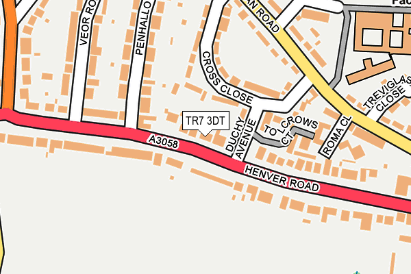 TR7 3DT map - OS OpenMap – Local (Ordnance Survey)