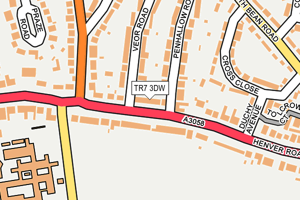 TR7 3DW map - OS OpenMap – Local (Ordnance Survey)