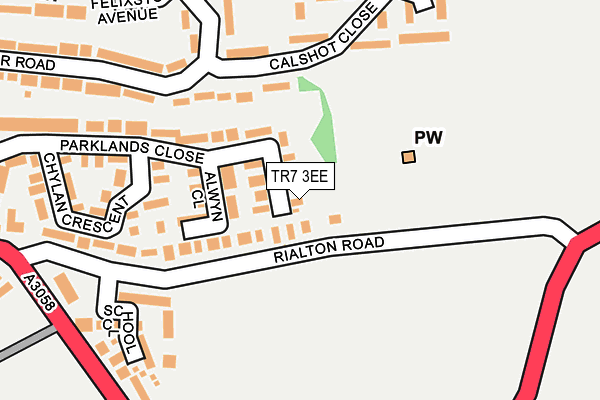 TR7 3EE map - OS OpenMap – Local (Ordnance Survey)