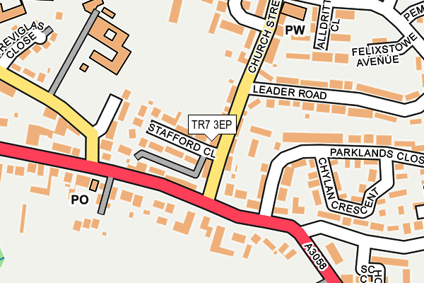 TR7 3EP map - OS OpenMap – Local (Ordnance Survey)