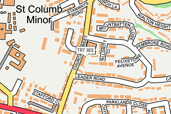 TR7 3ES map - OS OpenMap – Local (Ordnance Survey)