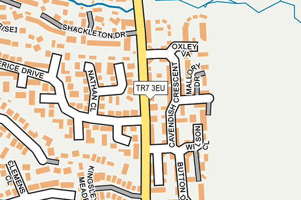 TR7 3EU map - OS OpenMap – Local (Ordnance Survey)