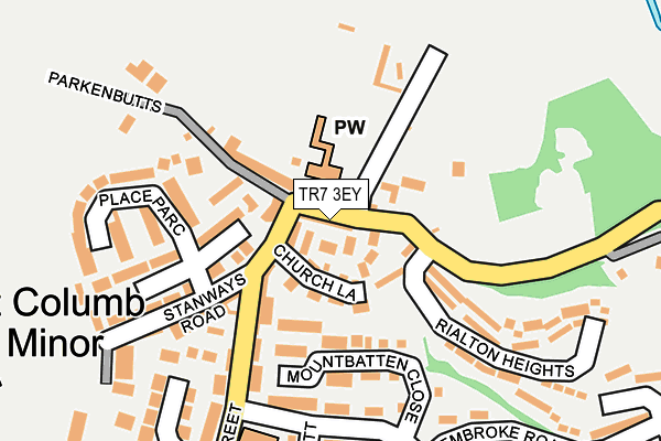 TR7 3EY map - OS OpenMap – Local (Ordnance Survey)