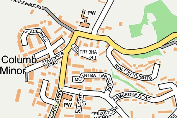 TR7 3HA map - OS OpenMap – Local (Ordnance Survey)