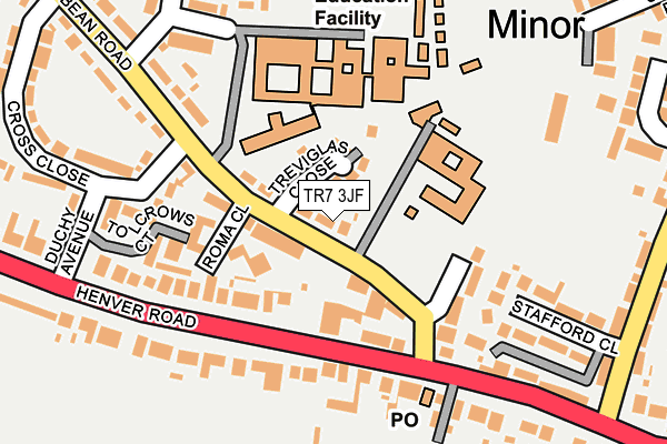 TR7 3JF map - OS OpenMap – Local (Ordnance Survey)