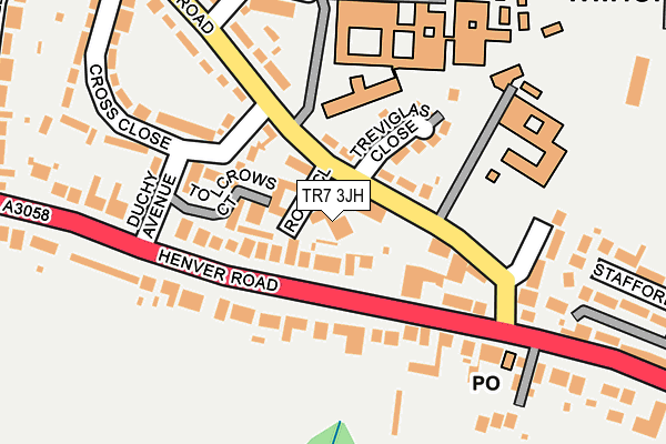 TR7 3JH map - OS OpenMap – Local (Ordnance Survey)