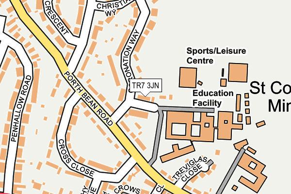 TR7 3JN map - OS OpenMap – Local (Ordnance Survey)