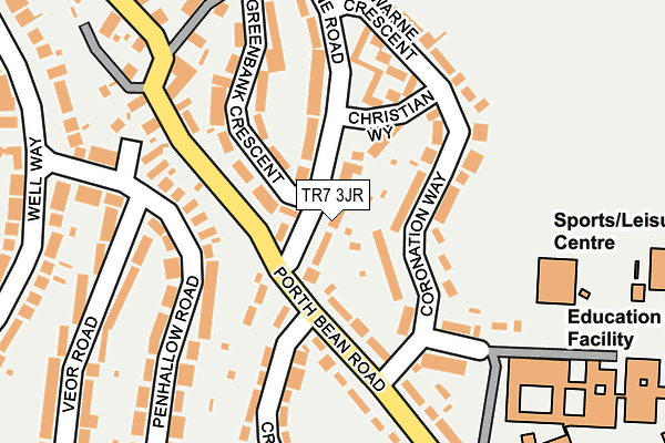 TR7 3JR map - OS OpenMap – Local (Ordnance Survey)