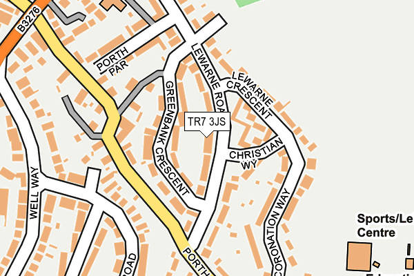 TR7 3JS map - OS OpenMap – Local (Ordnance Survey)