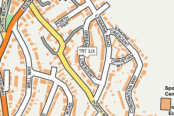 TR7 3JX map - OS OpenMap – Local (Ordnance Survey)