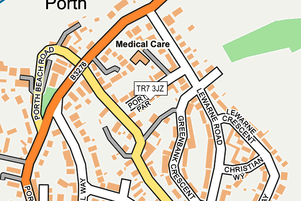 TR7 3JZ map - OS OpenMap – Local (Ordnance Survey)