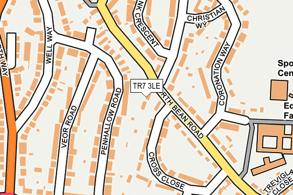 TR7 3LE map - OS OpenMap – Local (Ordnance Survey)