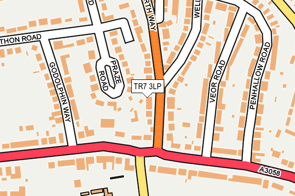 TR7 3LP map - OS OpenMap – Local (Ordnance Survey)