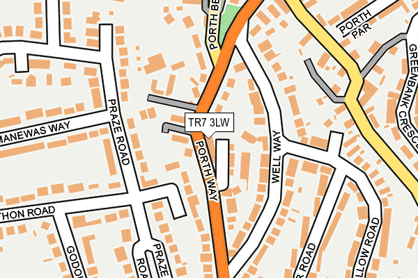TR7 3LW map - OS OpenMap – Local (Ordnance Survey)