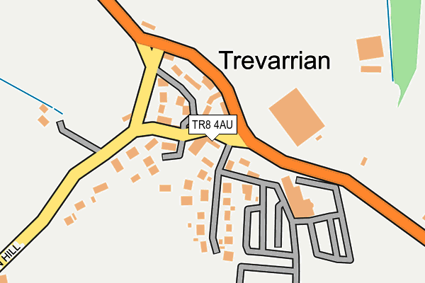 TR8 4AU map - OS OpenMap – Local (Ordnance Survey)