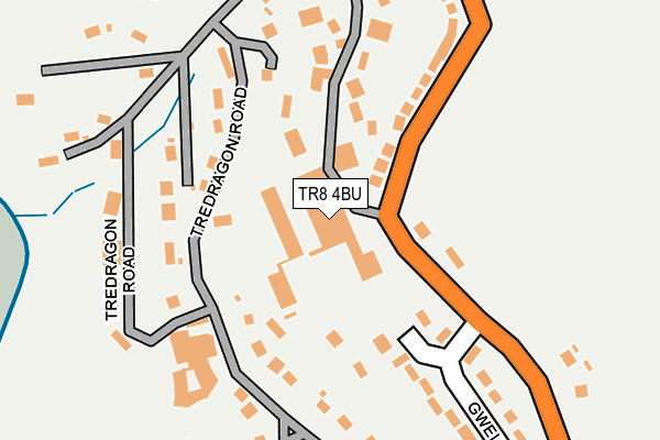 TR8 4BU map - OS OpenMap – Local (Ordnance Survey)